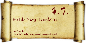 Holéczy Tamás névjegykártya